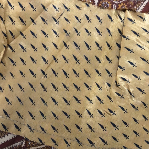 Vintage 100% Silk Tiered Gold Brown Maxi Skirt - Picture 7 of 11